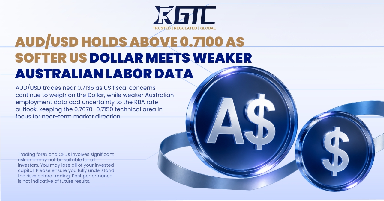 AUD/USD HOLDS ABOVE 0.7100 AS SOFTER US DOLLAR MEETS WEAKER AUSTRALIAN LABOR DATA