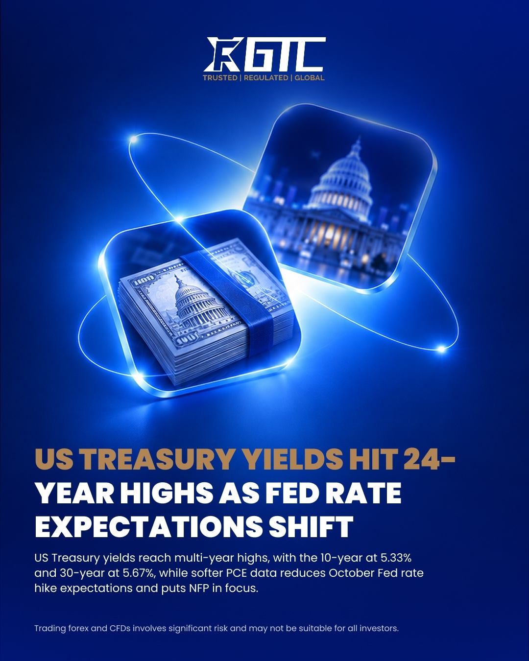 US TREASURY YIELDS HIT 24-YEAR HIGHS AS FED RATE EXPECTATIONS SHIFT