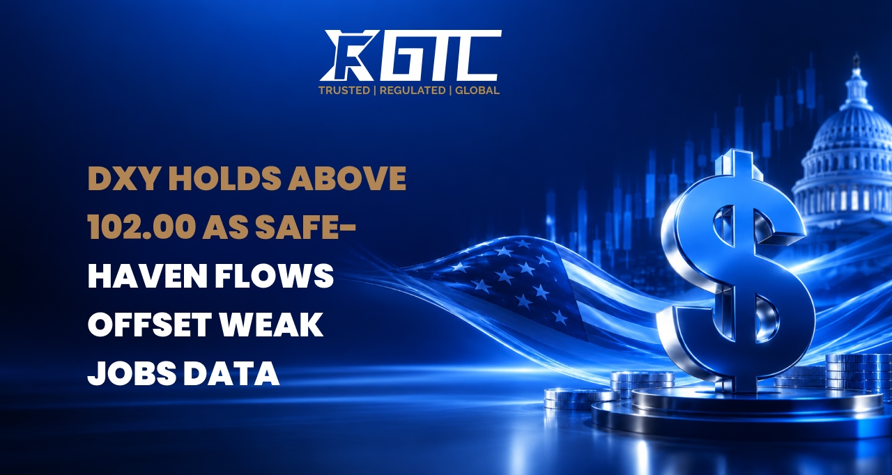 DXY HOLDS ABOVE 102.00 AS SAFE-HAVEN FLOWS OFFSET WEAK JOBS DATA