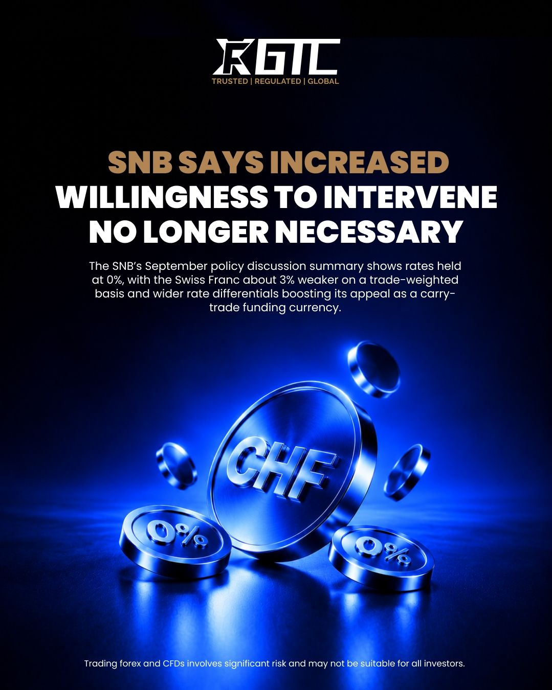 SNB SAYS INCREASED WILLINGNESS TO INTERVENE NO LONGER NECESSARY