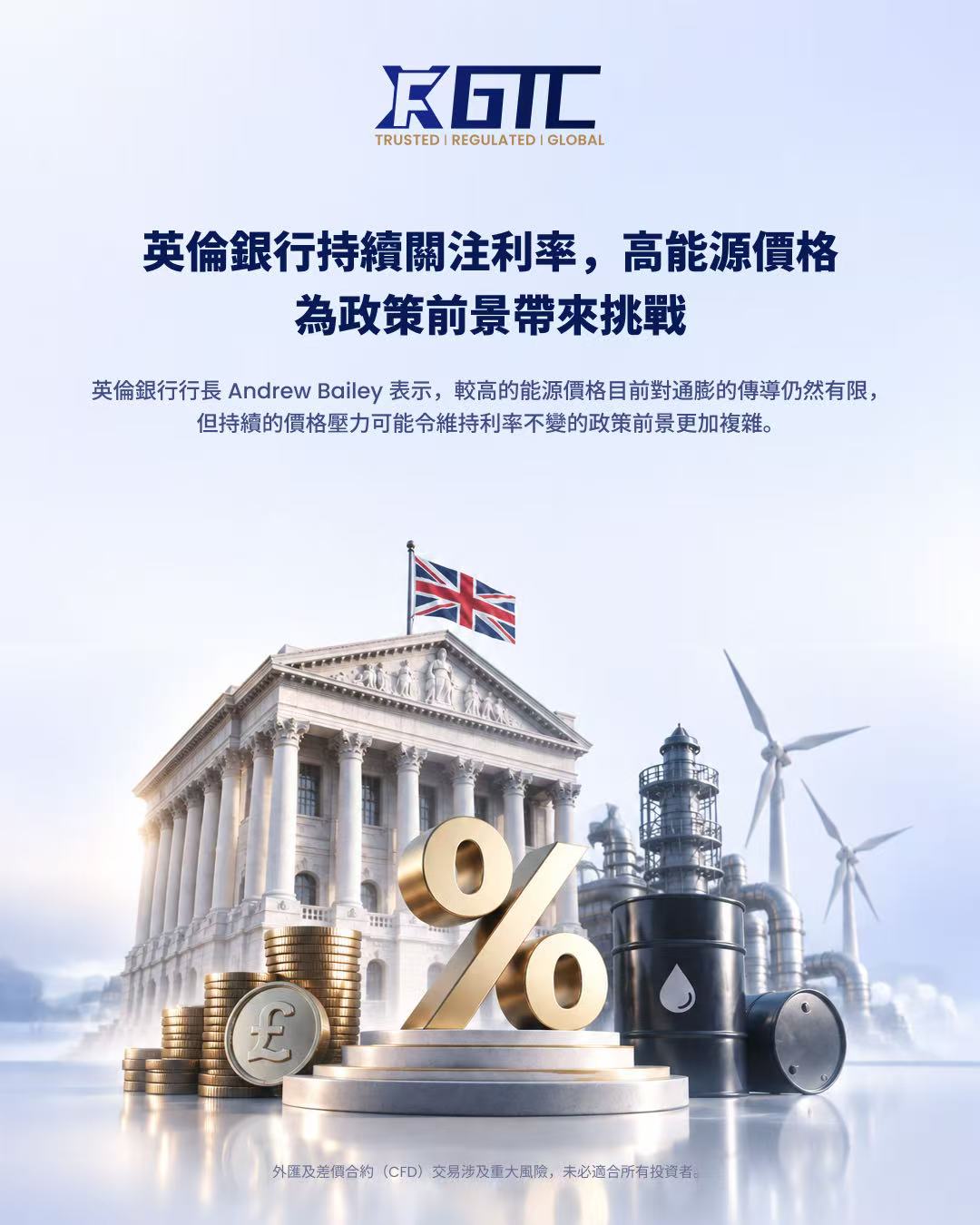 高企的能源价格挑战政策前景，英国央行维持利率不变成为焦点