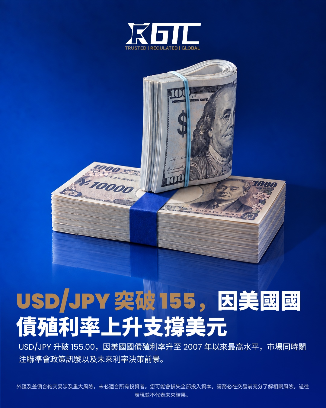 美元/日元突破155，美国国债收益率支撑美元