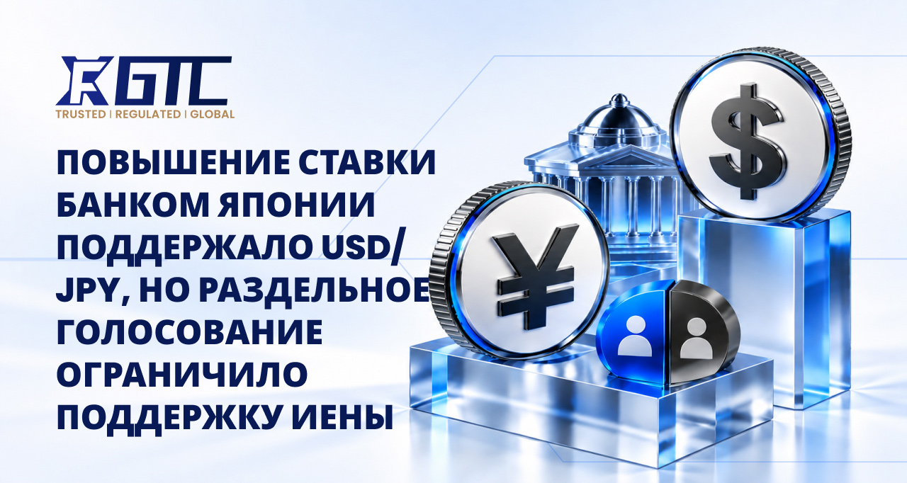 ПОВЫШЕНИЕ СТАВКИ БАНКОМ ЯПОНИИ ПОДТОЛКНУЛО USD/JPY ВВЕРХ, ТАК КАК РАЗДЕЛИВШЕЕСЯ ГОЛОСОВАНИЕ ОГРАНИЧИЛО ПОДДЕРЖКУ ИЕНЫ