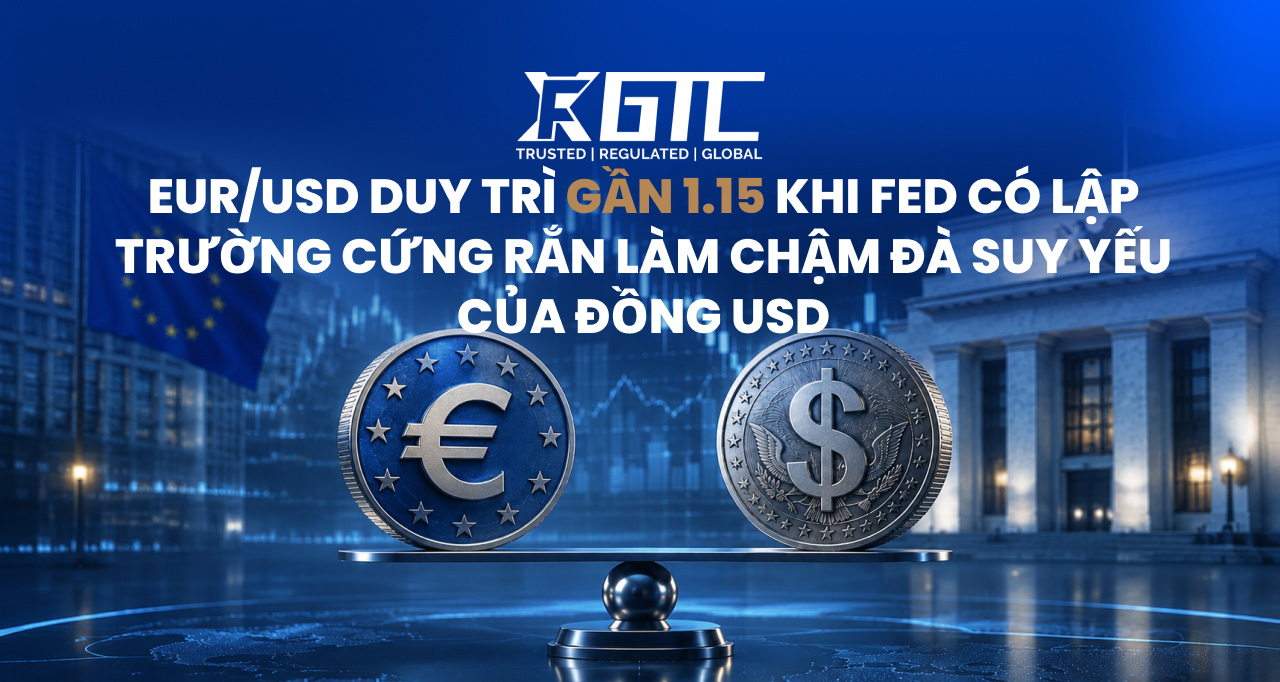 EUR/USD giữ gần mức 1,15 khi Fed diều hâu trì hoãn đà suy yếu của đồng USD
