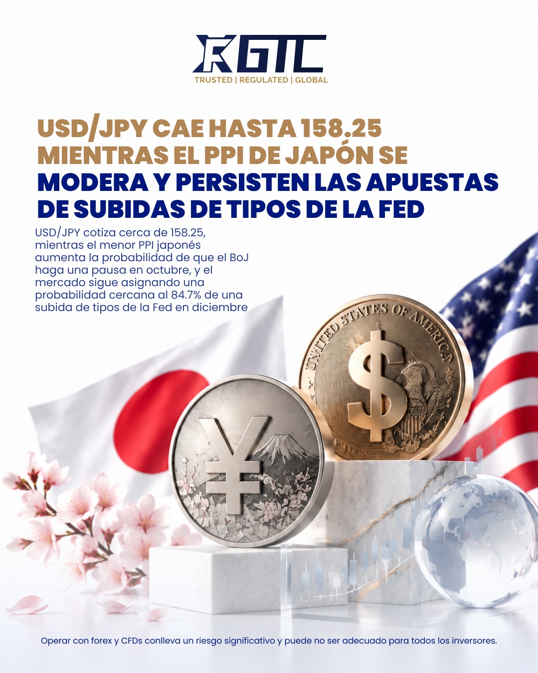 USD/JPY CAE A 158.25 MIENTRAS EL IPC JAPONÉS SE MODERA Y PERSISTEN LAS APUESTAS DE SUBIDA DE LA FED