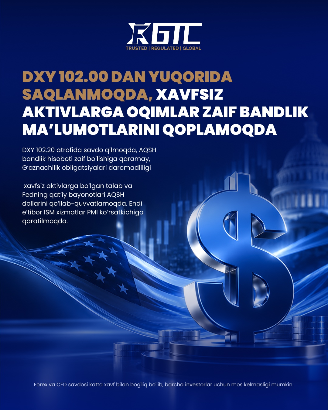 DXY HOLDS ABOVE 102.00 AS SAFE-HAVEN FLOWS OFFSET WEAK JOBS DATA