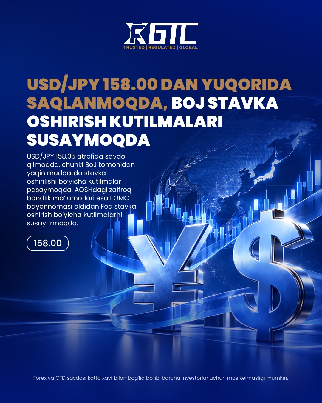 USD/JPY HOLDS ABOVE 158.00 AS BOJ HIKE EXPECTATIONS FADE