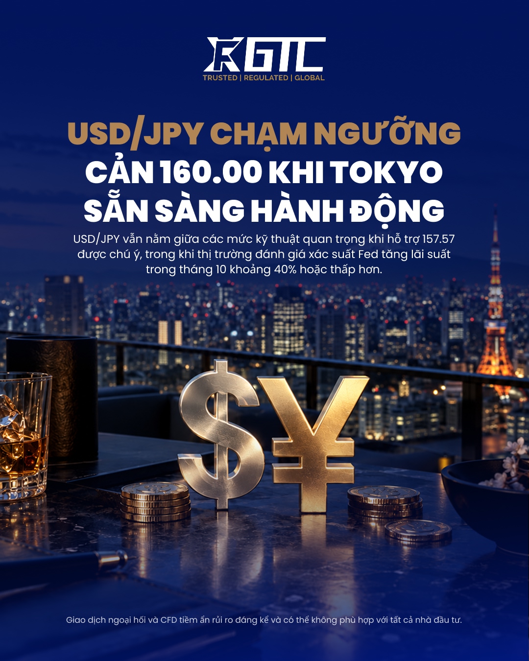 USD/JPY CHẠM MỨC CẢN 160.00 KHI TOKYO SẴN SÀNG HÀNH ĐỘNG