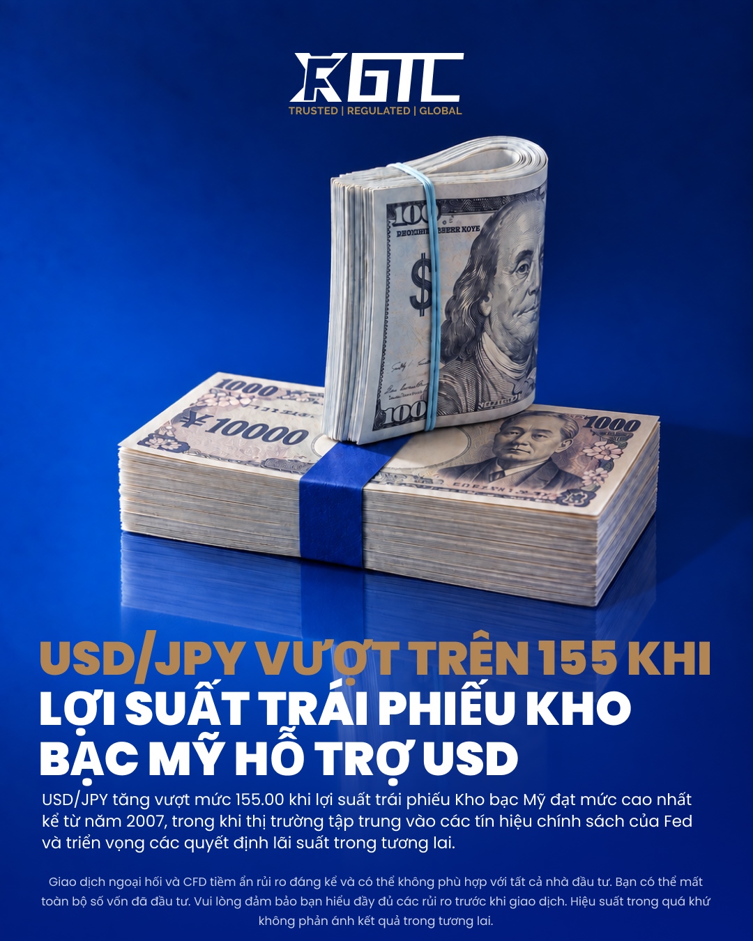 USD/JPY VƯỢT QUA 155 KHI LỢI SUẤT KINCMARK HỖ TRỢ ĐỒNG USD